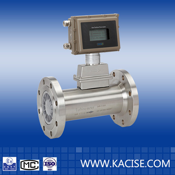 Tipo de aço inoxidável medidor da flange do medidor de fluxo da turbina de gás 304 de fluxo