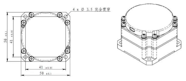 Sensor de velocidade angular inercial baseado no efeito óptico Sagnac utilizado para medir a velocidade angular, tempo de início 5 (s)
