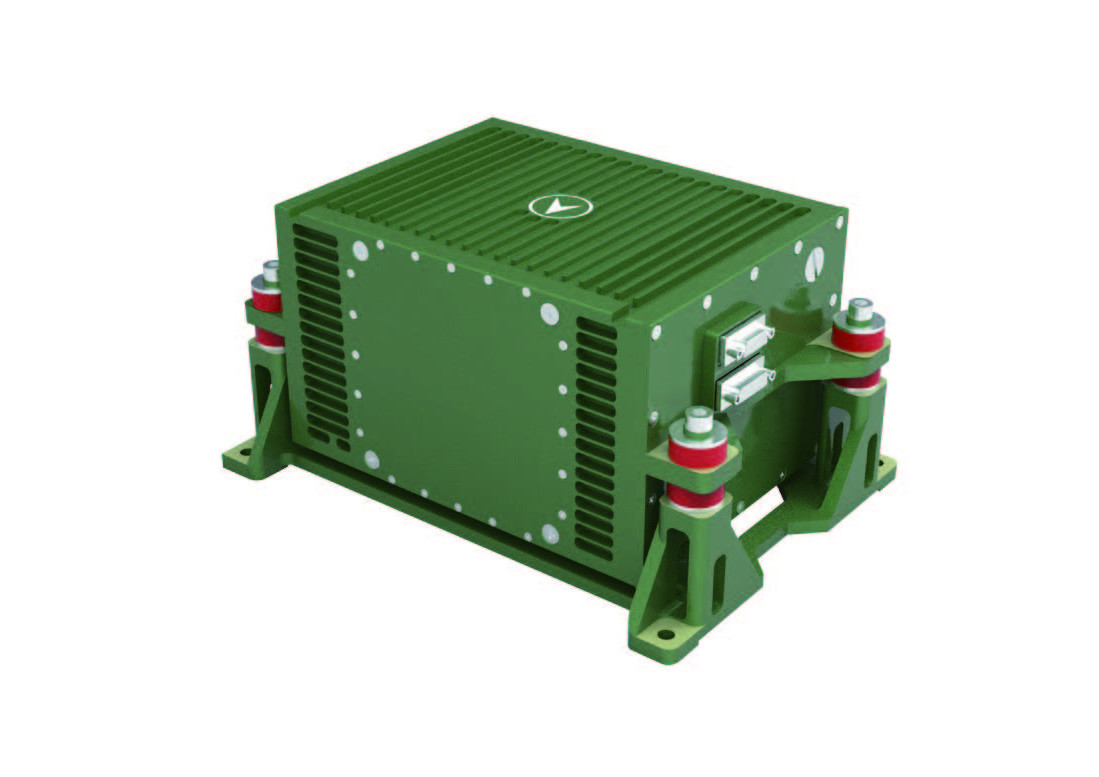 Sistema de navegação inercial de UAV de asa fixa com comando de laser com dimensões de 185 mm × 139,5 mm × 110 mm