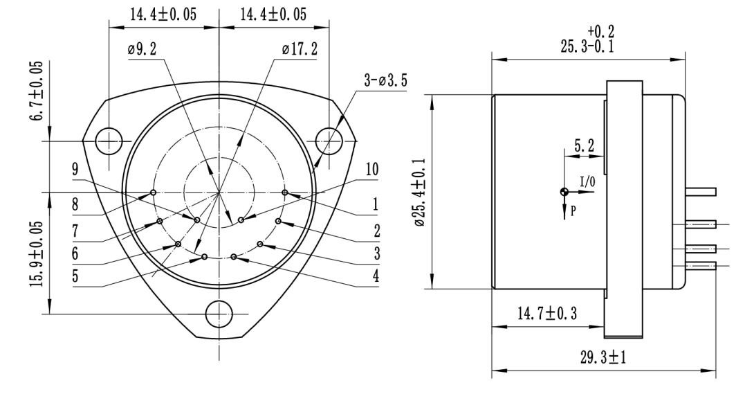 Sensor de velocidade de movimento de grau militar com ruído de 5 mV e no intervalo de temperatura de armazenamento -60-120C