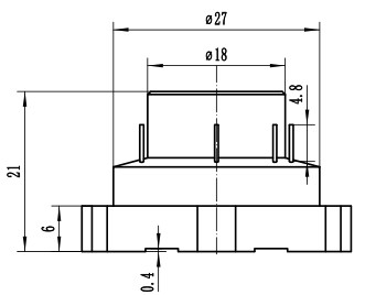 Detector de alcance miniaturizado multifuncional com acelerômetro para várias indústrias com tamanho Ф18.2mm X23mm