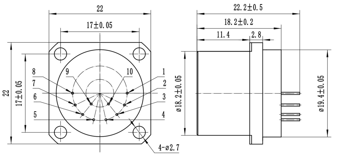Detector de alcance miniaturizado multifuncional com acelerômetro para várias indústrias com tamanho Ф18.2mm X23mm