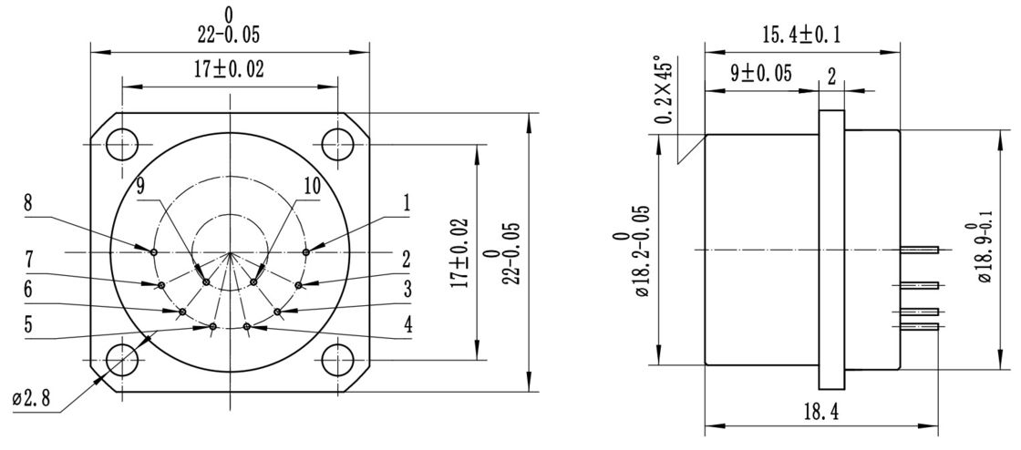 Sensor de acelerômetro de quartzo da série KSJB6 com alcance K0/K1<20mg ±30g e resistência a altas temperaturas para o campo de petróleo