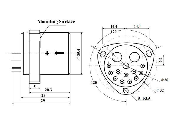 Detector de acelerômetro flexível de quartzo com ≤15 1σ μG Bias Repetitividade composta de seis meses