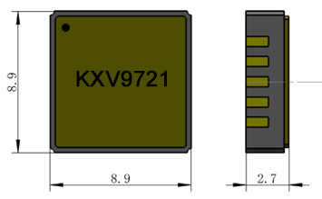 Quartz Digital MEMS Giroscópio Chip Temperatura de funcionamento TOPR -20°C ~ +80°C, Consumo de corrente Iop1 900μA Tipo