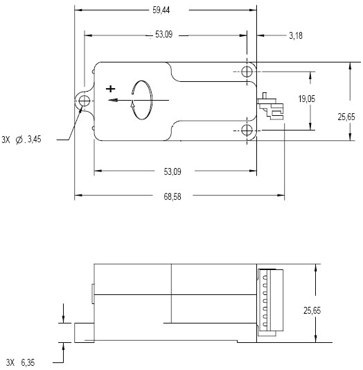 Giroscópio de resposta de velocidade de quartzo MEMS com tolerância a choques de 200 g entrada DC/saída DC de alto nível