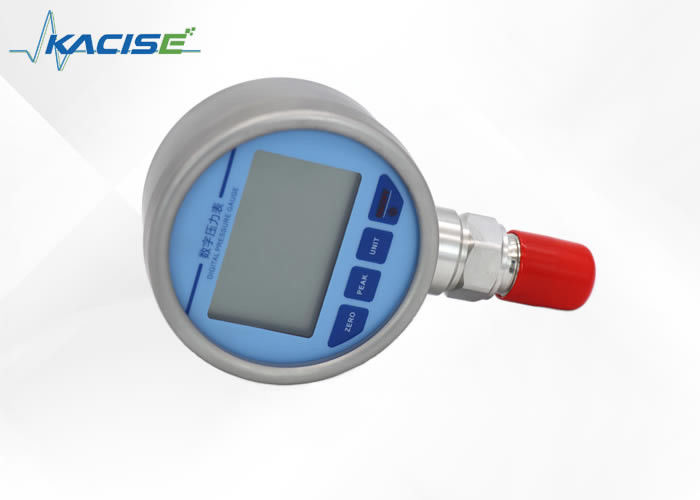 Medidor de pressão digital compacto com diafragma de aço inoxidável 316L, resolução de 4 1/2 bits e energia da bateria AAA