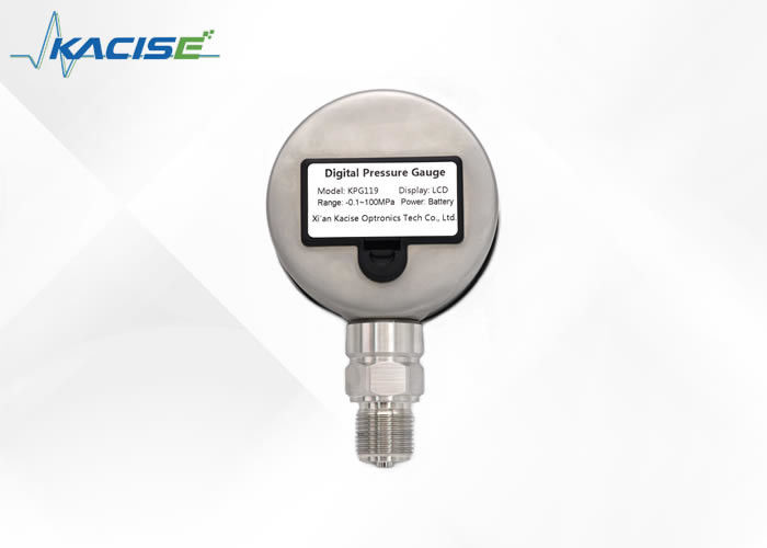 Medidor de pressão digital de precisão preenchido com líquido com anel de vedação de borracha fluorada e diafragma de aço inoxidável 316L