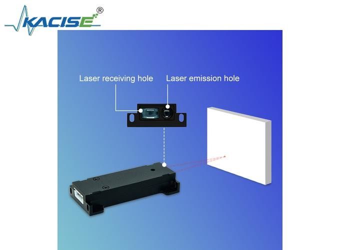 Sensor de medição a laser de classe 1 com precisão de ±1 mm e alcance de 0,03 a 5 m para automação de processos