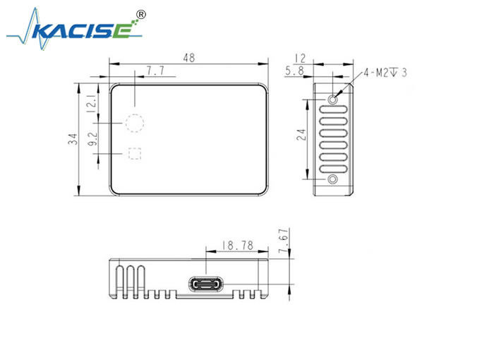 KL3A-05U Instalação educacional Lidar de estado sólido 3D com laser CLASSE 1 e protocolo USB 2.0 para transferência de dados segura e eficiente