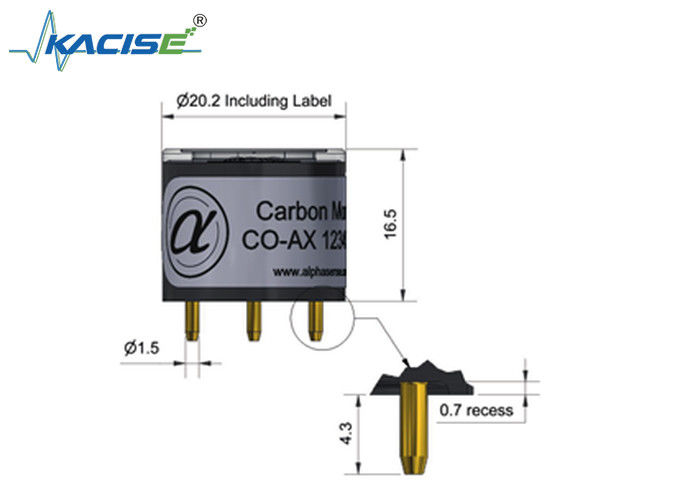 Sensor eletroquímico de monóxido de carbono CO-AX/CO-AX+ com baixa sensibilidade cruzada de hidrogénio