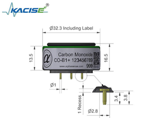 Sensor de monóxido de carbono CO-B1/CO-B1 Corrente zero ± 4 Faixa 5000 para detecção precisa