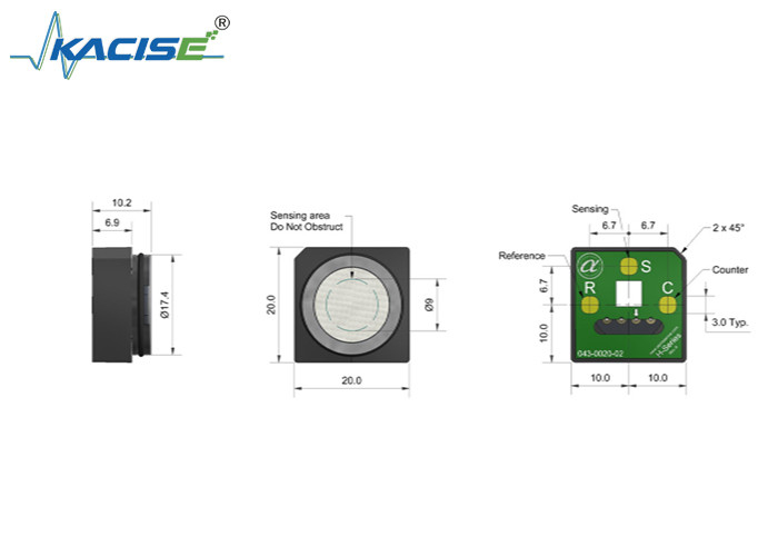 Sensor de detecção de gás de monóxido de carbono e sulfeto de hidrogénio COH-H2 com sensibilidade de gama 1000