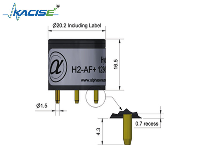 Sensor de hidrogénio de alta resolução 0,7 H2-AF/H2-AF para análise do ar ambiente Alta sensibilidade 10 a 40