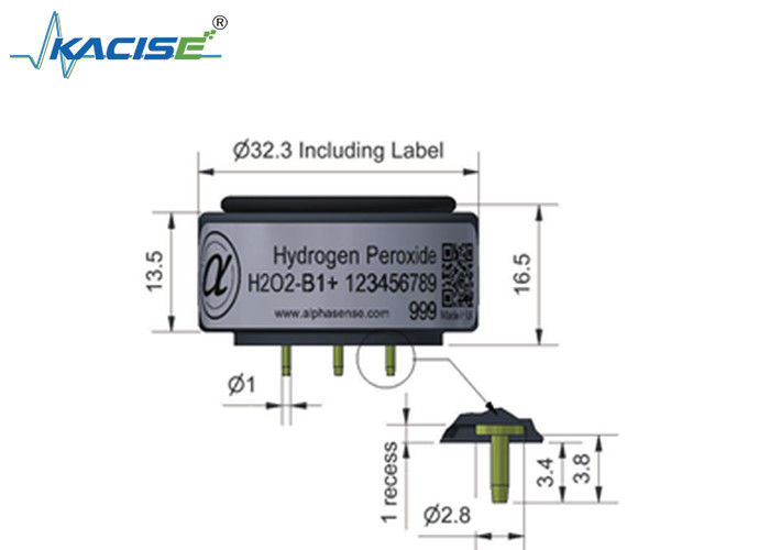 Sensor de peróxido de hidrogênio H202-B1/H202-B1+ com faixa 2.000, tempo de resposta