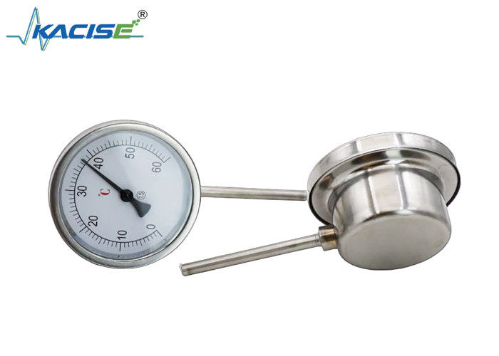 WSS-411W Termômetro Bimetálico Industrial com aço inoxidável 304/316, comprimento de caule personalizável e sem necessidade de alimentação