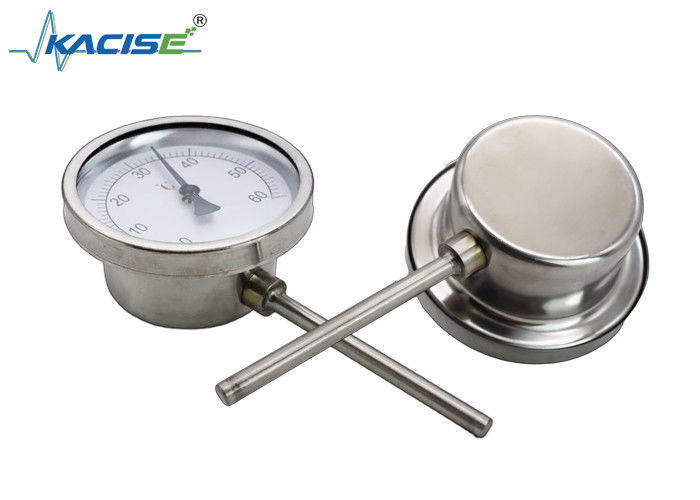WSS-411W Termômetro Bimetálico Industrial com aço inoxidável 304/316, comprimento de caule personalizável e sem necessidade de alimentação