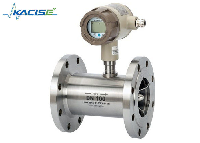 Compatível Estrutura Turbina de aço inoxidável medidor de fluxo com 0,5% de precisão para gasolina e álcool