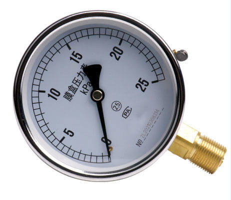 Manômetro de pressão KMC-YE-100 de aço inoxidável com grau de proteção IP65 e faixa de medição -1KPa-205KPa