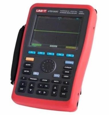 Osciloscópio de Armazenamento Digital Portátil UNI-T UTD1202C Pro - 200MHz, Canal Duplo, Visor Colorido