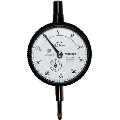 Mitutoyo Dial Gauge com alcance de 10 mm 0,01 mm Graduação para medição dimensional de precisão e resistência ambiental