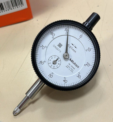 Mitutoyo Dial Gauge com alcance de 10 mm 0,01 mm Graduação para medição dimensional de precisão e resistência ambiental