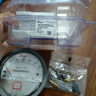 Medidor de pressão diferencial magneélico da série 2000 Dwyer com 0-60 em w.c. Faixa ± 2% de precisão e 1/8 de conexão NPT