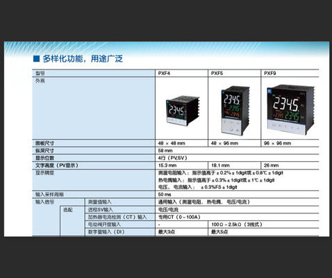 1 saída de controlo AC de 250 V e saída de relé AC de 250 V Modulo Fuji Tipo de controlador de temperatura Modelo PXF para industrial