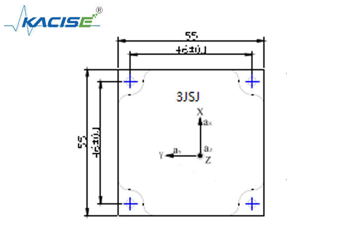 Sensor de aceleração triaxial com alcance de ±10 g RS422 de saída e amplo intervalo de temperatura para aplicações automotivas