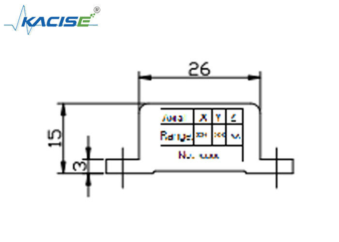 K-3JSJ-300 Modulo de Sensor de Acelerômetro Triaxial de Pequeno Tamanho com Alta Frequência 0,5 ~ 4,5 V