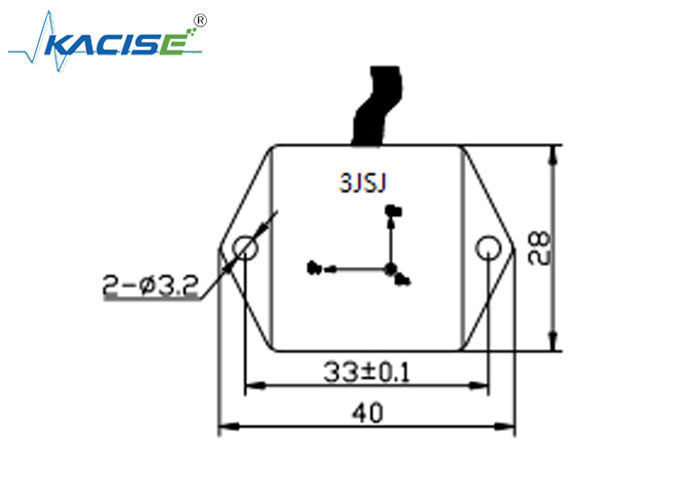 K-3JSJ-300 Modulo de Sensor de Acelerômetro Triaxial de Pequeno Tamanho com Alta Frequência 0,5 ~ 4,5 V