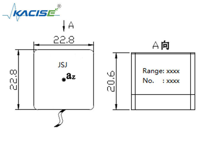 Sensor acelerômetro linear de sucção magnética com módulo uniaxial e faixa de ±10 g para desempenho de vibração