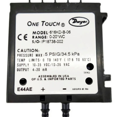 Transmissor de pressão micro diferencial da série Dwyer 616KD com calibração de um toque e saída de 4-20 mA para ± 0,25% de precisão FS