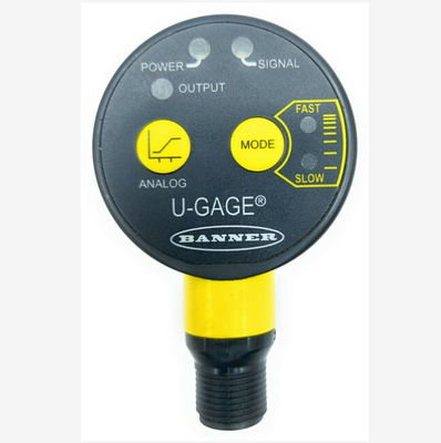 Sensor ultrasônico da série Banner T30UX com compensação de temperatura 4-20mA saída analógica e classificação IP67 para detecção de proximidade industrial