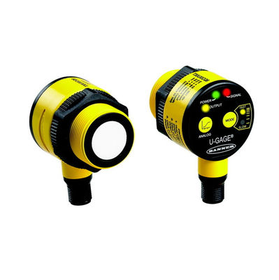 Sensor ultrasônico da série Banner T30UX com compensação de temperatura 4-20mA saída analógica e classificação IP67 para detecção de proximidade industrial