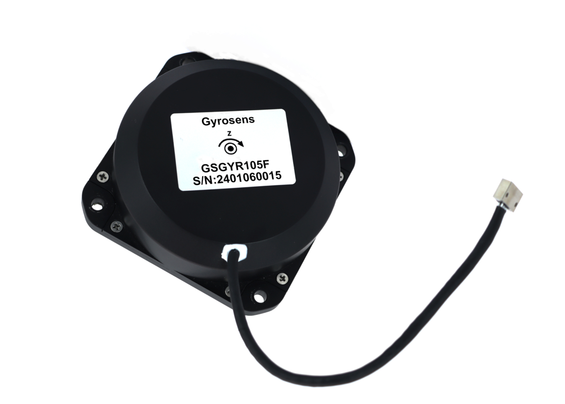 Giroscópio de fibra óptica GSGYR105F com faixa dinâmica de ±500°/s, tempo de início de 3s e dissipação de energia