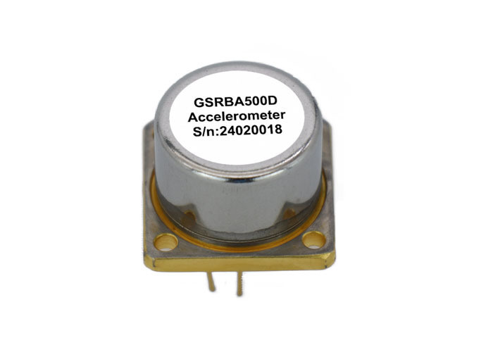 Acelerômetro flexível de quartzo GSRBA500D com alcance de ± 70 g, tamanho pequeno 22 mm × 22 mm × 14 mm e alta confiabilidade para aplicações aeroespaciais e
