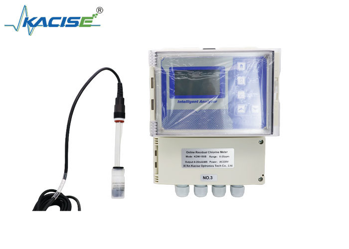KSM-150B Medidor de cloro residual montado na parede com sensor não-membrana e saída de 4-20mA