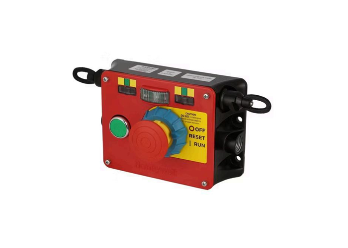Honeywell 2CCP Series Dual Head Cable-Pull Safety Switch com capacidade SIL3 e vedação IP54 para aplicações de parada de emergência