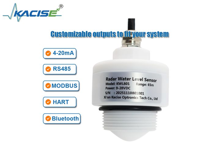 KWL801 Sensor de nível de água de radar sem contacto com faixa de frequências de 76 GHz a 81 GHz 65m Faixa de medição e precisão de ±1 mm