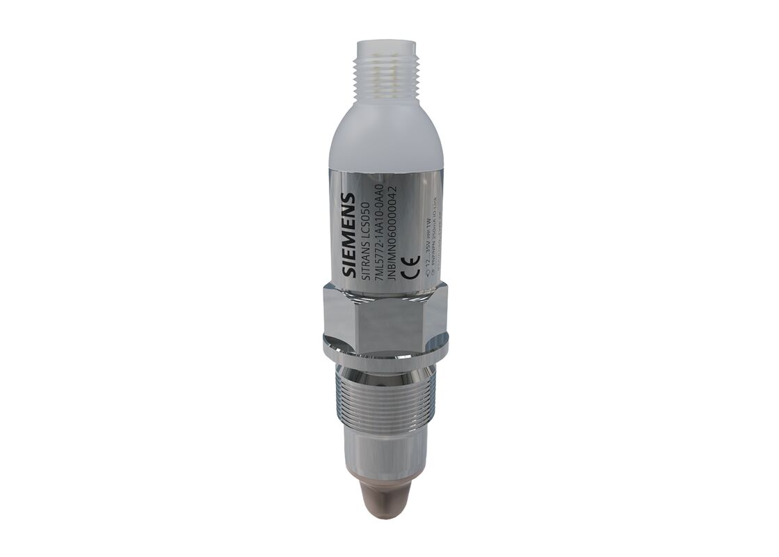 Chave de nível de capacitância ultracompacta SITRANS LCS050 com comunicação IO-Link e sonda PEEK para detecção de nível pontual