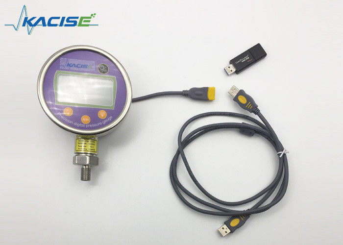 Medidor de pressão digital de precisão GXPS201C com precisão de 0,05% FS e registrador de dados com botão de toque de bateria de lítio de 4000mAh