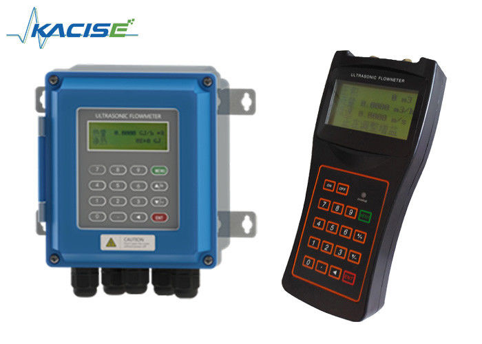 Medidor de fluxo ultra-sônico portátil de alta precisão ± 1% com comunicação Modbus RS485 para medição digital do fluxo de água