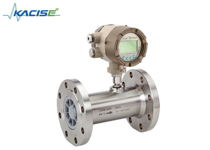 Medidor de fluxo de turbina de aço inoxidável de alta precisão para gás de petróleo e medição digital inteligente