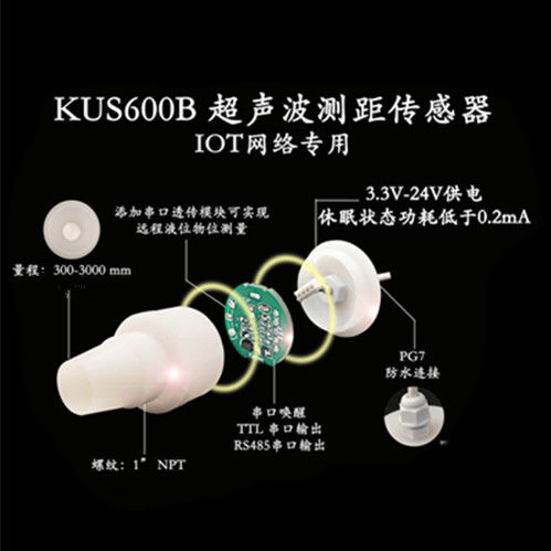 Da hibernação ultrassônica do sensor/apoio do transdutor de KUS600B o estado/PVDF aplica-se à área de IOT 	Sensor ultrassônico do transdutor