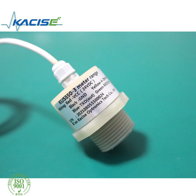RS485 Saída IP68 Sensor de nível ultrasônico resistente à corrosão PTFE impermeável KUS550