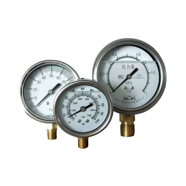 Glicerina de alumínio Freon manômetro de pressão hidráulica 30 mm /1,2&quot;
