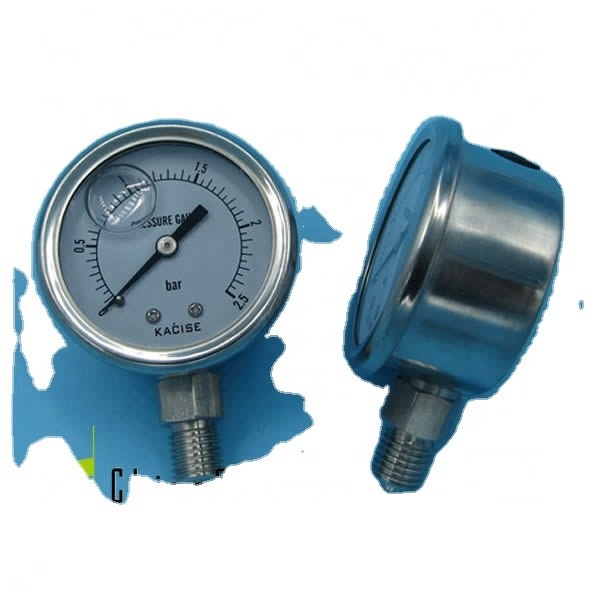 Manômetro de pressão inteligente de 52 mm com óleo 316 aço inoxidável Económico