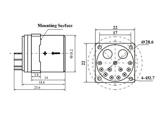 Sensor de acelerômetro calibrado de temperatura com limiar e resolução ≤ 5 ((μg)